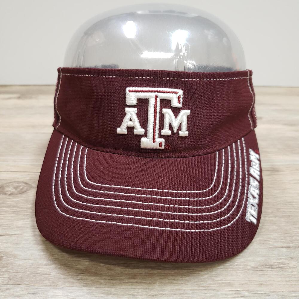 Texas A&M Aggies Hat Visor Strap Back One Size Maroon NCAA Football 47 Brand